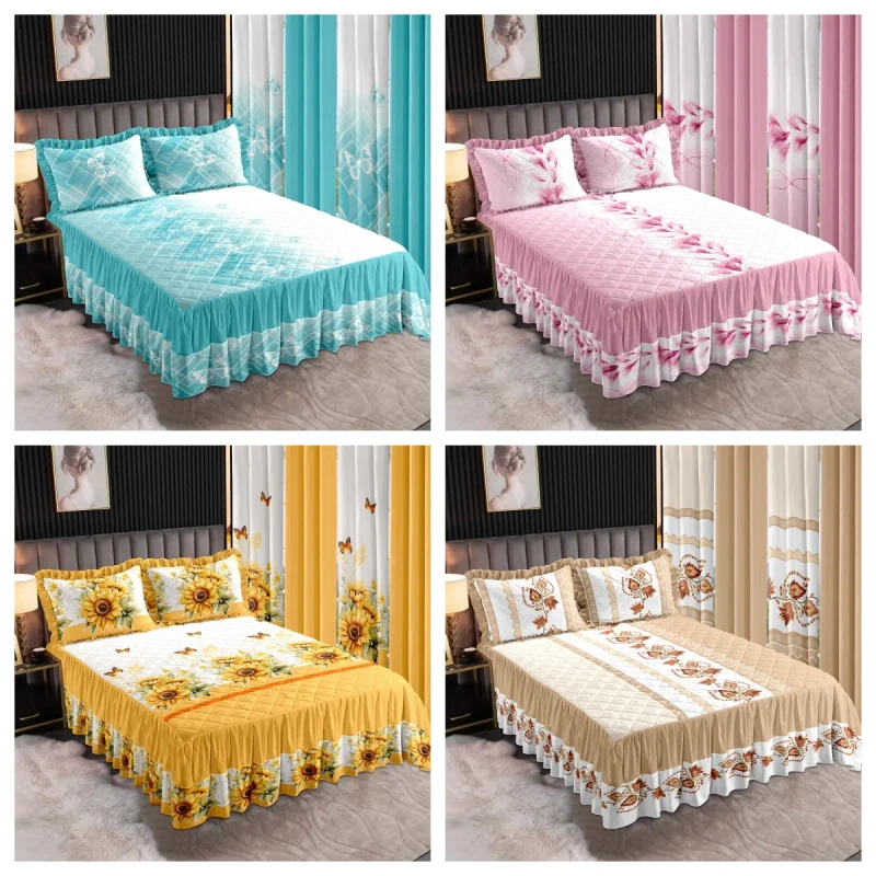 Hot-Selling-Ruffled-7pcs-Quilted-Bedskirt-Lilianna-Collection-Deep-Pocket-Matress-Cover-Bedcover