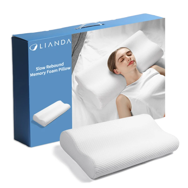 Hotel-B-shape-Anti-Head-Protection-Contour-Orthopedic-Bed-Sleeping-Memory-Foam-Pillow-For-Living-Room