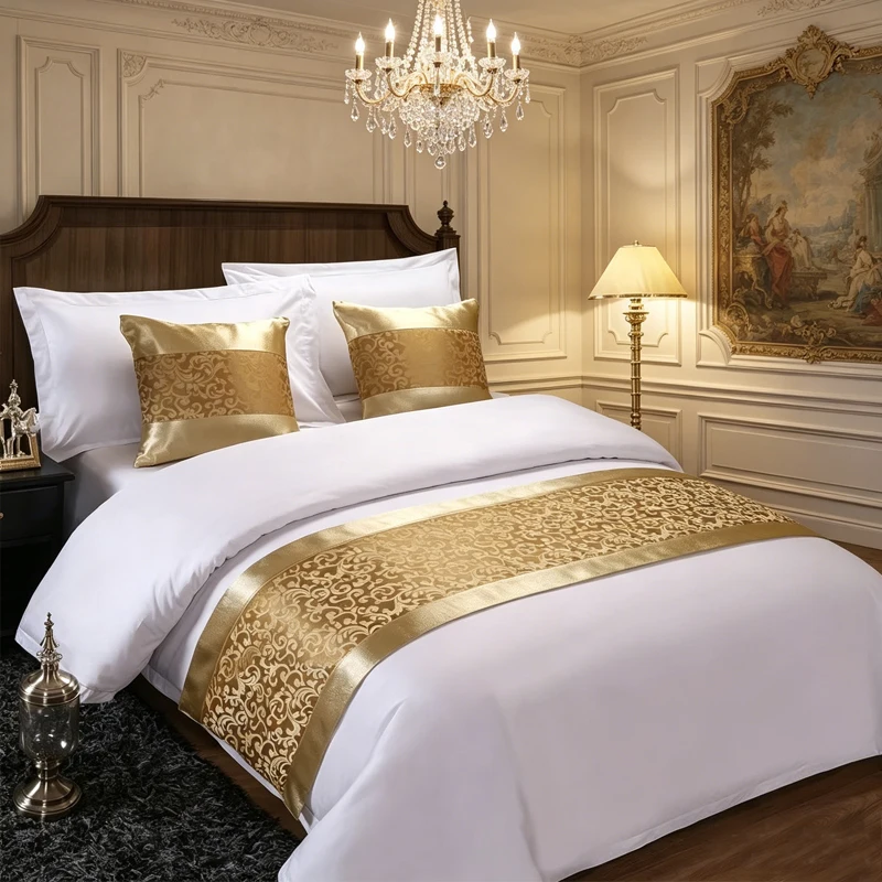 Hotel-Bed-Runner-Bed-Scarf-Modern-Chinese-Style-Reversible-Vintage-Pattern-Polyester-Linen-Bed-End-Cover-Mat