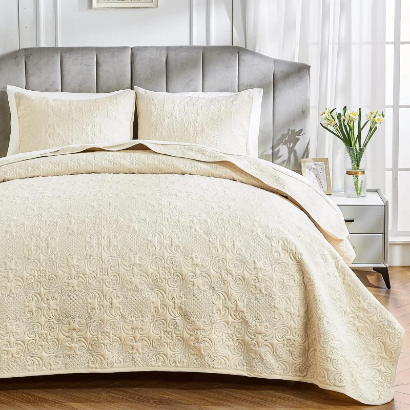 Hotel-Cotton-Quilt-Set-3-Pieces-Lightweight-Summer-Quilts-Soft-Breathable-Microfiber-Quilting-Large-Flower-Pattern-Bedspread-Set