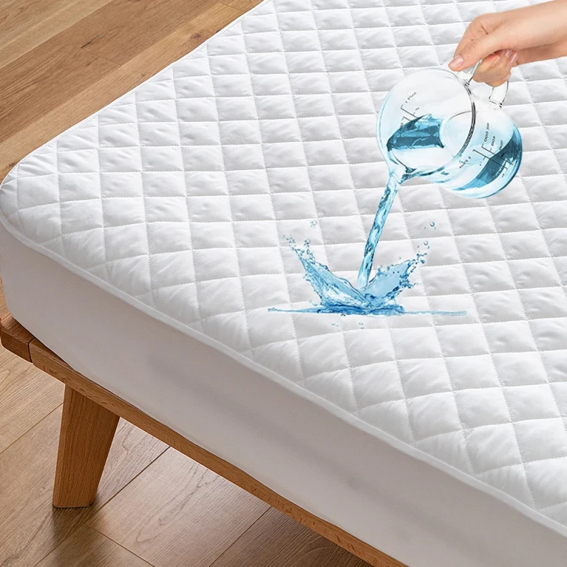 Hotel-Cotton-Washable-Breathable-Waterproof-Mattress-Topper-Protector-Bed-Cover-Full-Bed-Anti-Bacteria-Anti-Dust-Mite-Bedroom