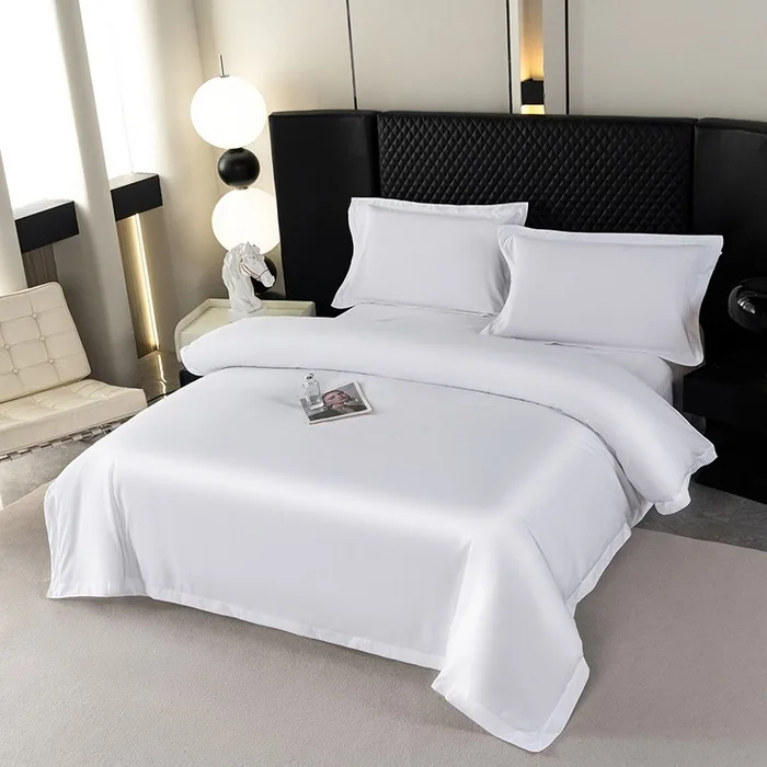 Hotel-Customized-100-Cotton-200TC-Bed-Sheets-Set-American-Size-4-Pieces-Flat-Sheet-Fitted-Sheet-Pillow-Cases-Set