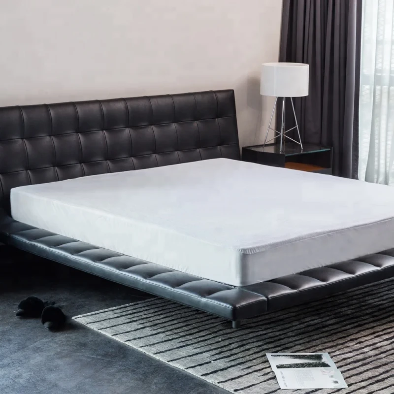 Hotel-Customized-Logo-Bed-Cover-Single-Waterproof-Mattress-Protector
