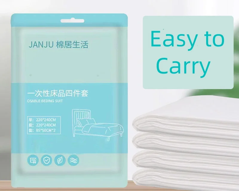 Hotel-Grade-Bedding-Set-Disposable-Thickened-Quilt-Cover-Fitted-Bed-Pillowcase-Wash-Free-Portable-4-Piece-Travel-Friendly-King