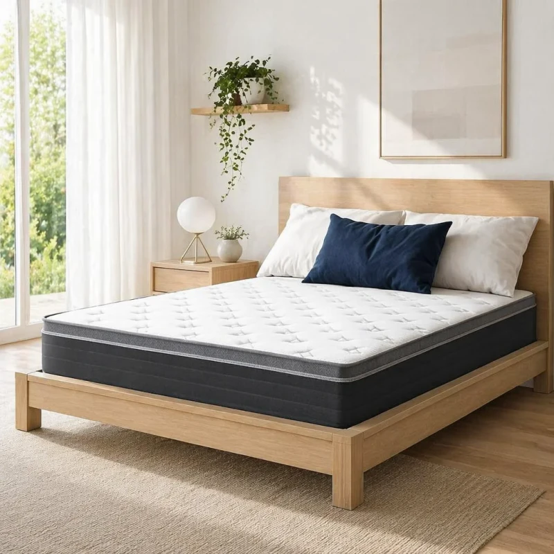 Hotel-Grade-King-Size-Mattresses-Pocket-Spring-Firm-Modern-Luxury-with-Memory-Foam-Topper
