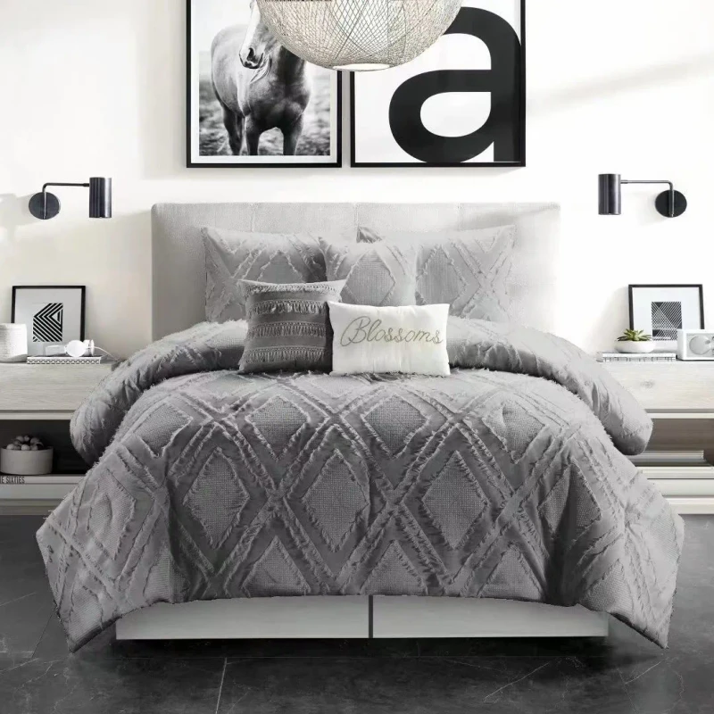 Hotel-Home-Comforter-Sets-Bed-Sheets-Bedding-Sets-Jacquard-Comforter-Set