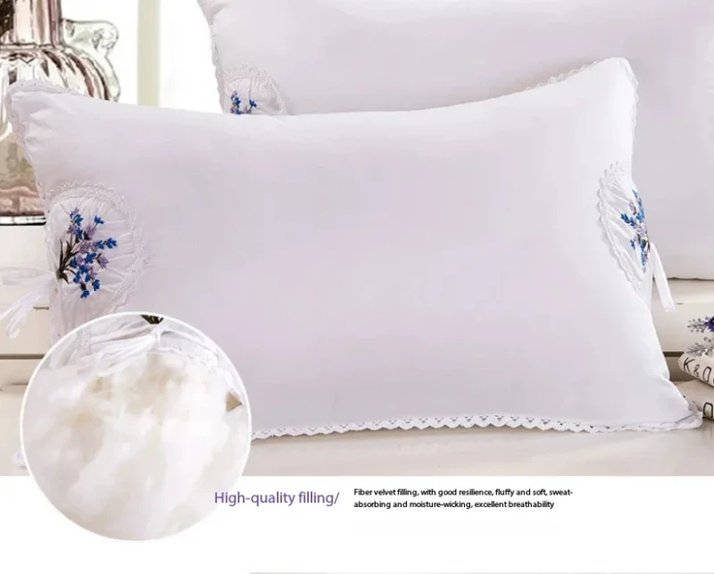 Hotel-Home-Use-Super-Soft-Feather-Velvet-Pillow-Insert-100-Cotton-Cover-Embroidered-Pillow-Core