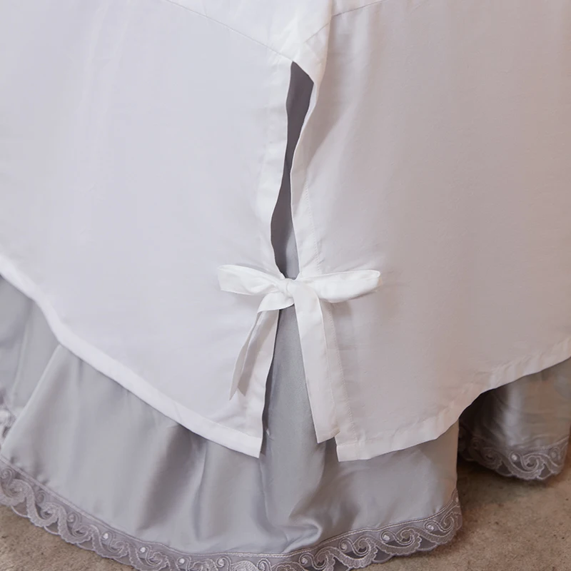 Hotel-Home-White-Lyocell-Bed-Skirt-Sheet-Set-Bed-Skirt-King-Size
