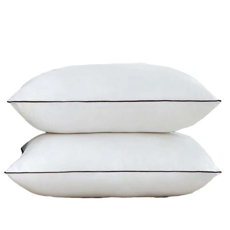Hotel-Hospital-Pillow-Custom-Logo-Rectangle-Solid-Cooling-Bed-Insert-Cushion-White-Color-with-Neck-Feature