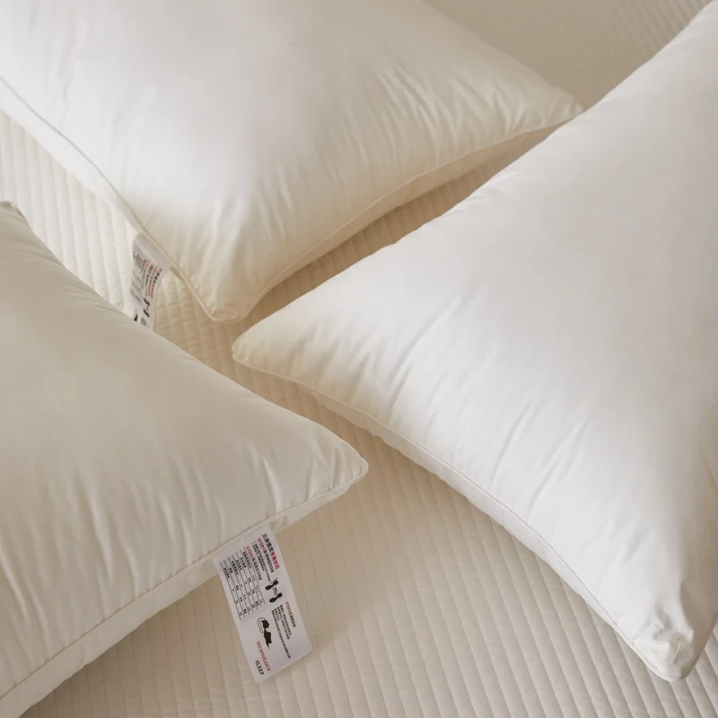 Hotel-Household-Pillow-Custom-Logo-Rectangle-Solid-Cooling-Bed-Insert-Cushion-White-Color-with-Neck-Feature