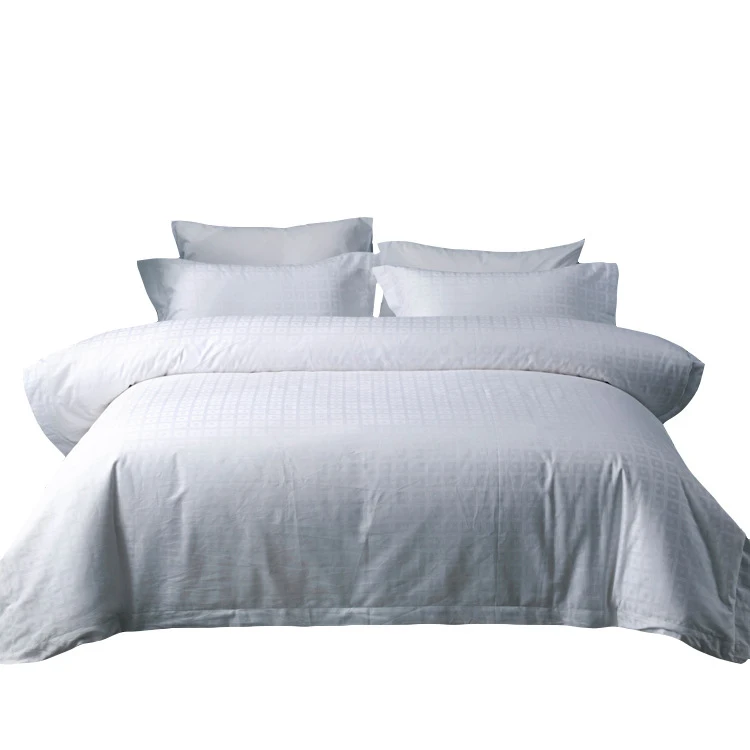 Hotel-Jacquard-Four-Piece-Suit-Jacquard-Duvet-Cover-Bedding-Set-100-Cotton-Duvet-Cover-Sheet