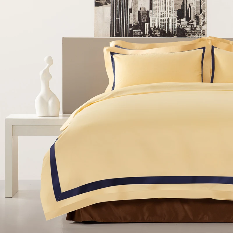 Hotel-King-Size-Bedding-Set-Waterproof-Fabric-Fitted-Sheet-100-Cotton-Duvet-Cover