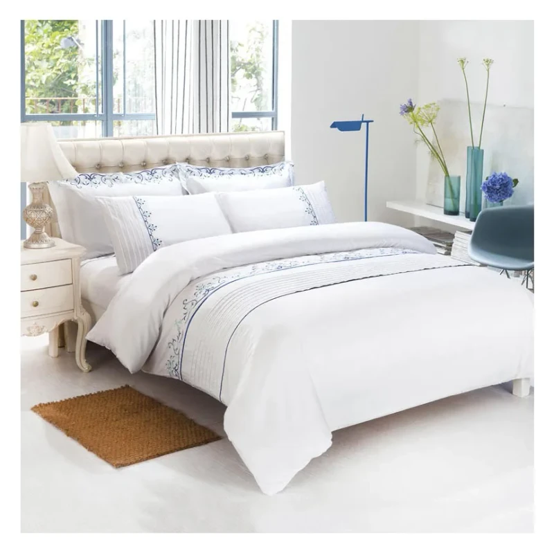 Hotel-Linen-Bedding-Set-Embroidery-Egyptian-Cotton-300T-Thread-Count-Bed-Sheets-Embroidery-Bedding