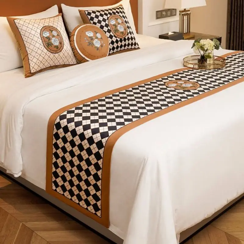 Hotel-Luxury-Bed-Runner-Red-New-Foreign-Style-Nice-Bed-Scarf-Set-for-Home