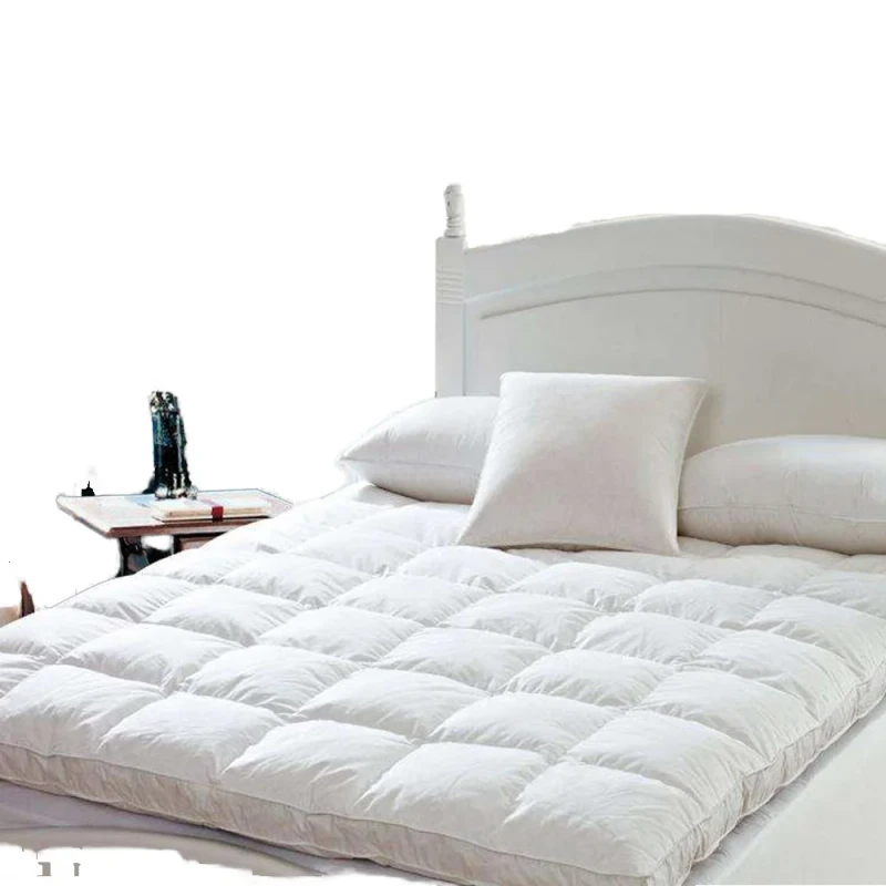 Hotel-Luxury-Double-Layers-Toppers-95-Goose-Down-Feather-Hypo-Allergenic-Mattress-Topper