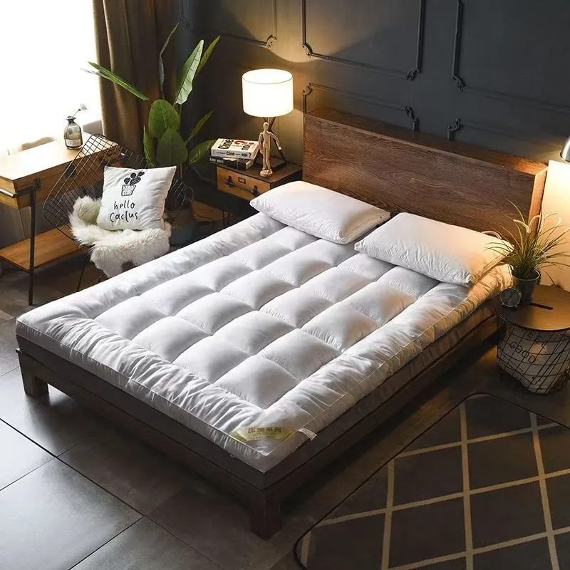 Hotel-Luxury-Queen-King-Portable-Student-Single-Compressed-Mattress-Topper-Cover-Breathable-Soft-Memory-Mattress-Pad