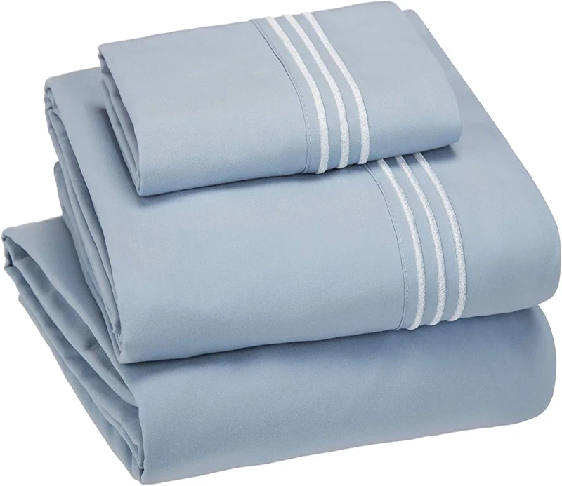 Hotel-Quality-300TC-100-Polyester-Bed-Sheet-Pillowcase-Set-Soft-Floral-Animal-Leaf-Embroidered-Disposable-Folded-Flat-Sheet
