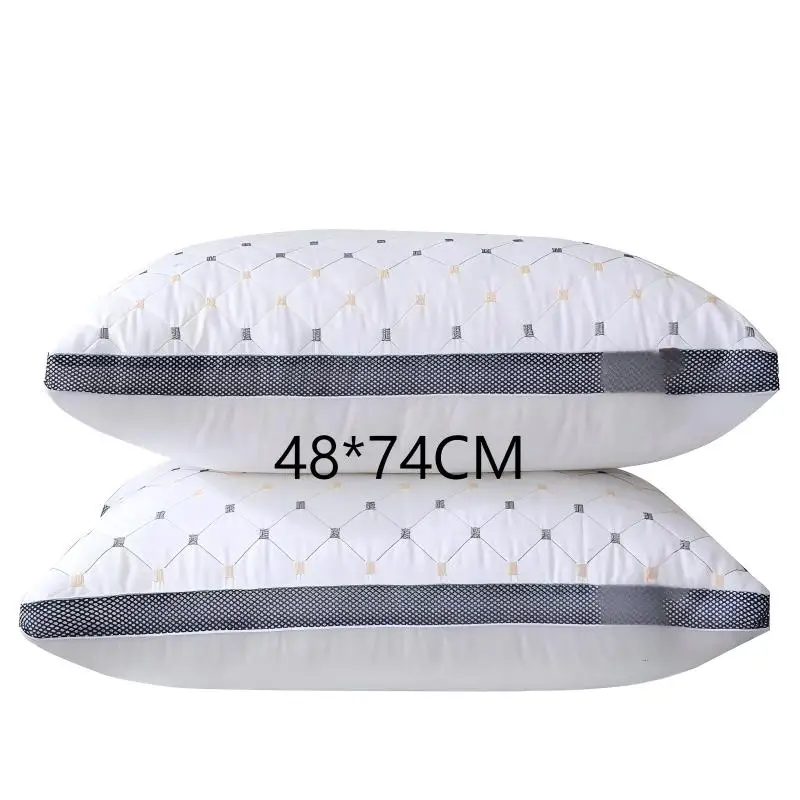 Hotel-Quality-4-Grid-Quilted-Pillow-Insert-48-74cm-Soft-Polyester-Fiber-Bed-Pillow-for-Sleeping-Breathable-Supportive-Cushion