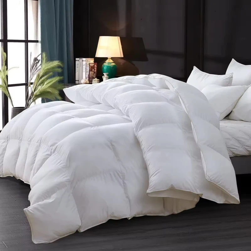 Hotel-Quality-Down-Filled-Winter-Quilt-Thick-Warm-Goose-Duck-Down-Duvet-for-Double-Bed