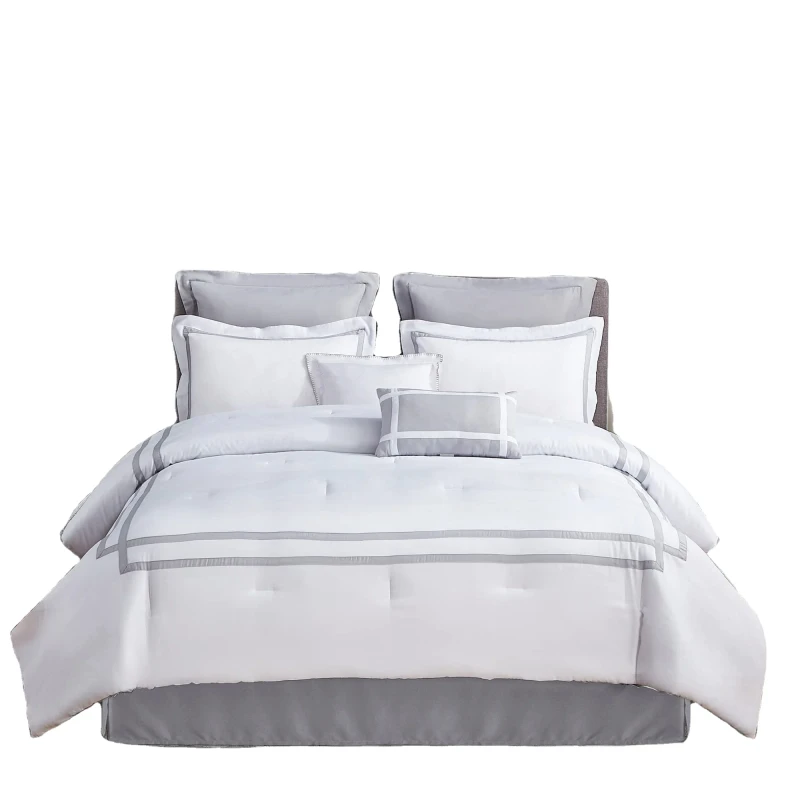 Hotel-Queen-Comforter-Bedding-Sets-8Piece-White-Comforter-with-Matching-Bed-Skirt-Pillow-Shams-Floral-Disposable-Bedding