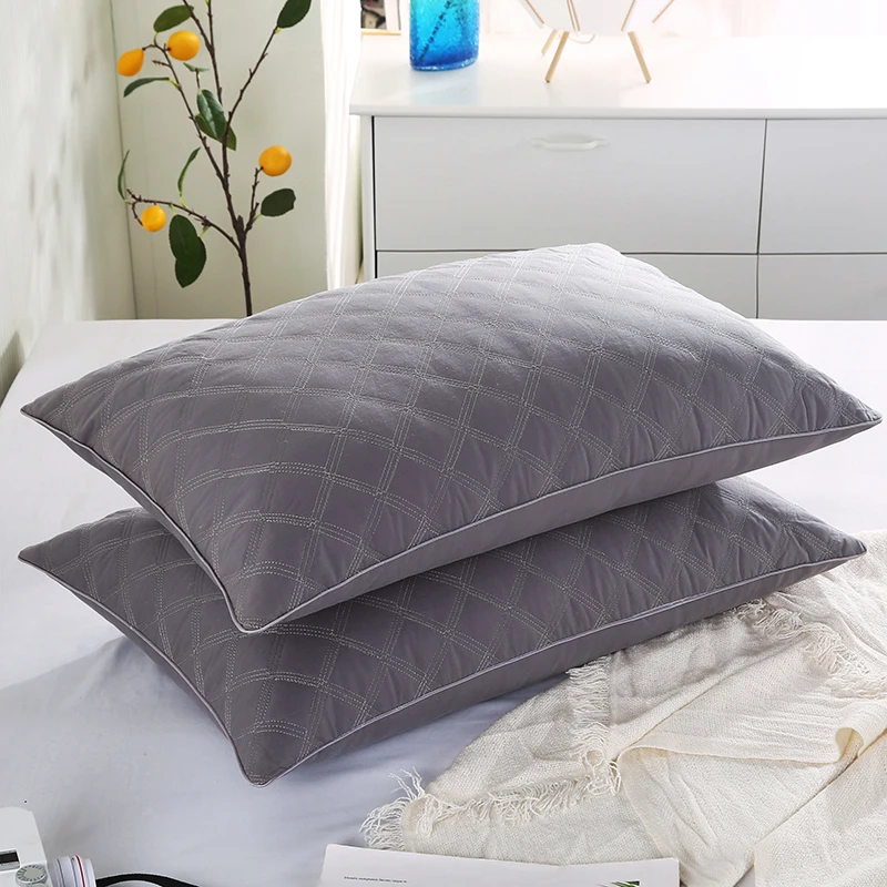 Hotel-Quilted-Luxury-Pillow-48x74cm-Queen-Polyester-White-Bed-Pillows