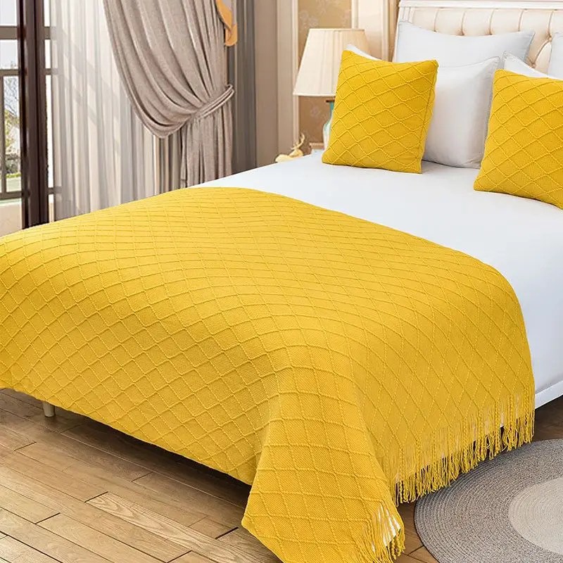 Hotel-Simple-Bed-Runner-Pillowcases-Set-Bed-Scarf-Cover-Apartment-Decoration