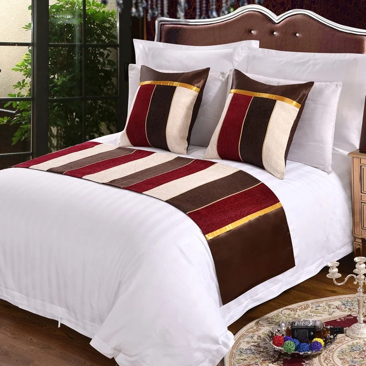 Hotel-Supplies-Bed-Decoration-Scarf-Custom-Bed-Runner-Cushion-Pillow-Cover