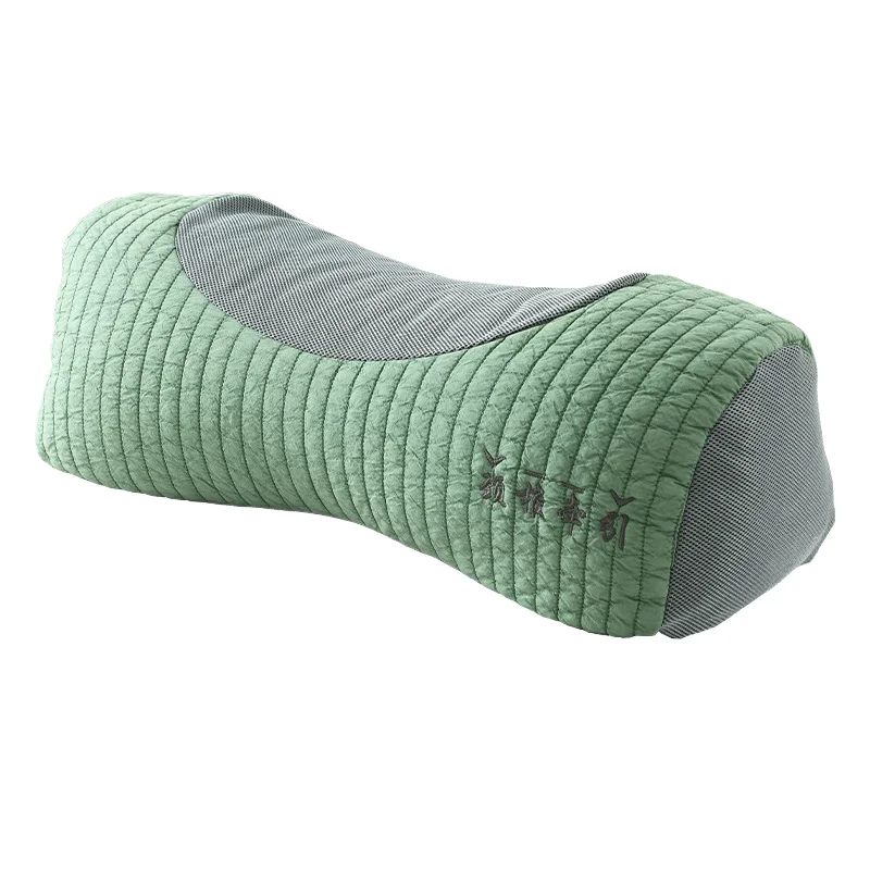 Household-Chinese-Style-Pure-Cotton-Buckwheat-Neck-Protection-Pillowcase-Solid-Sleep-Aid-Cervical-Traction-Pillow
