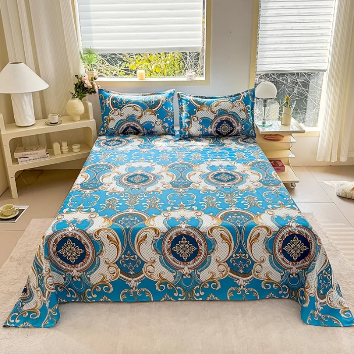 Household-Printing-Flat-Bed-Sheet-Pillowcase-Custom-Right-Angle-Flat-Sheet-Set