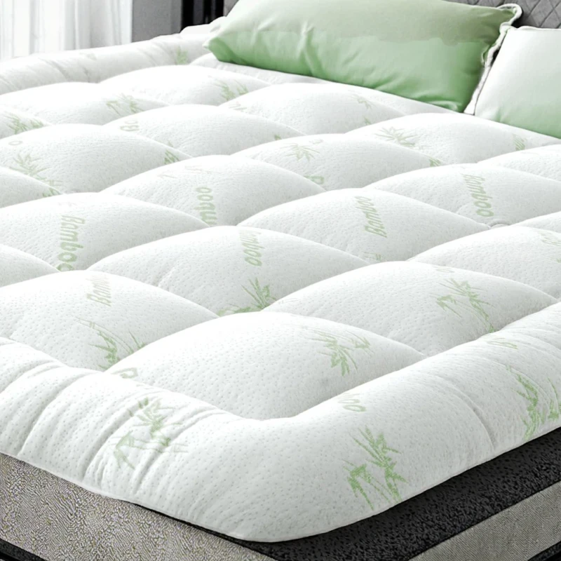 Hypoallergenic-Twin-Size-Quilted-Cooling-Bamboo-Fiber-Mattress-Topper-with-Deep-Pocket-Fitted-Skirt
