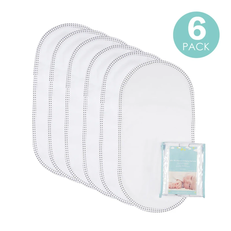 Hypoallergenic-Ultra-Soft-6-Pack-Changing-Table-Cover-Liners-White-27-X-13-Baby-Waterproof-Changing-Pad-Liner