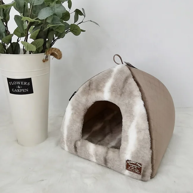 Igloo-Eco-Friendly-Sustainable-Plush-Dog-Bed-Modern-Fashionable-Breathable-Cat-Cave-Water-Proof-Hideaway-Shape