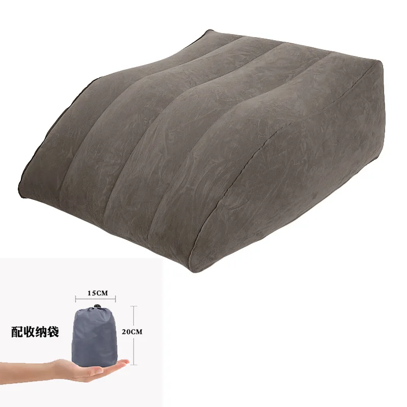 Inflatable-Foot-Rest-Wedge-Shape-Comfort-Relax-Travel-Reading-Leg-Elevation-Pillow