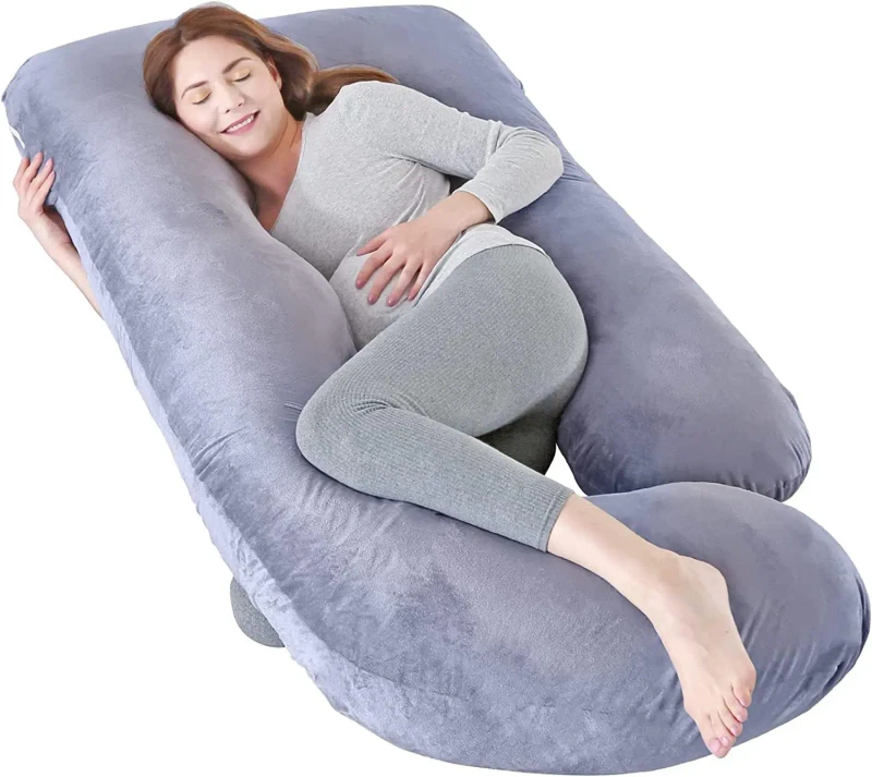 J-Shape-Maternity-Pillow-Pregnant-Women-Body-Feeding-Support-Cover-Pillow-with-Removable-Washable