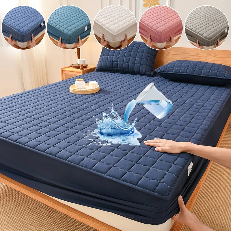 Keduoduo-Home-Waterproof-Mattress-Protector-Bed-Cover-Fitted-Sheet-100-Polyester-500TC-Thread-Count-Customizable-Size