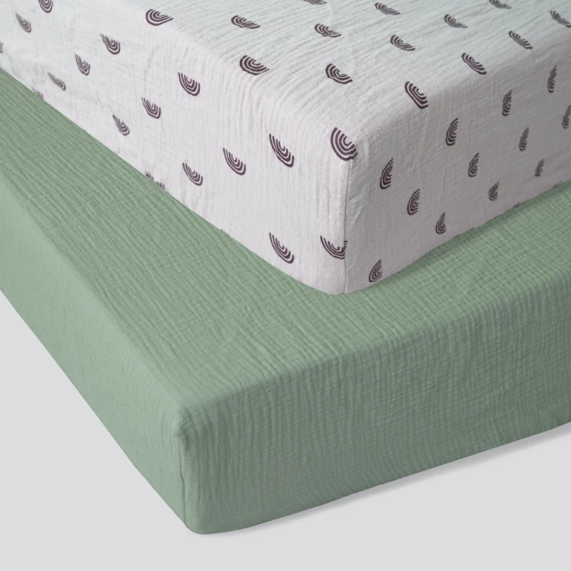 Kid-Bedding-Customize-Crib-Sheets-2-PCS-Muslin-Baby-Fitted-Cotton-Baby-Bed-Sheet-Standard-Size-Crib-Sheets
