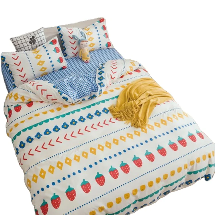 Kid-Room-Bed-Sheet-Comforter-Flower-Kids-Printed-Luxury-Cover-Bedding-Set