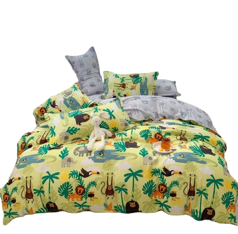 Kids-100-Polyester-Bedding-Set-with-Cute-Dinosaur-Printing