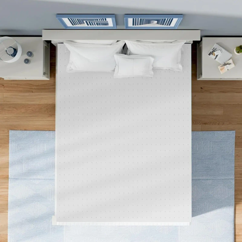 King-Queen-Size-Memory-Foam-Mattress-Topper-High-Density-Ventilated-Latex-Pad-Traditional-Design-Pressure-Relief-Hotels-Foldable