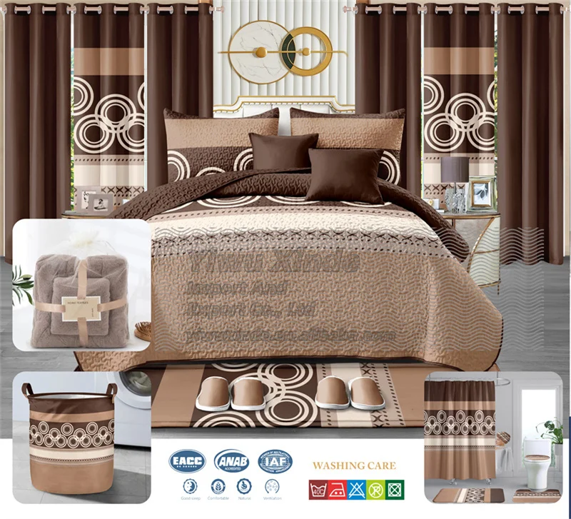 King-Size-24-Pcs-Bedding-Set-Skin-friendly-Bedroom-Curtains-and-Sheet-Set-Matching-Bedspread-Set-24pcs-Bed-Sheet-with-Curtains