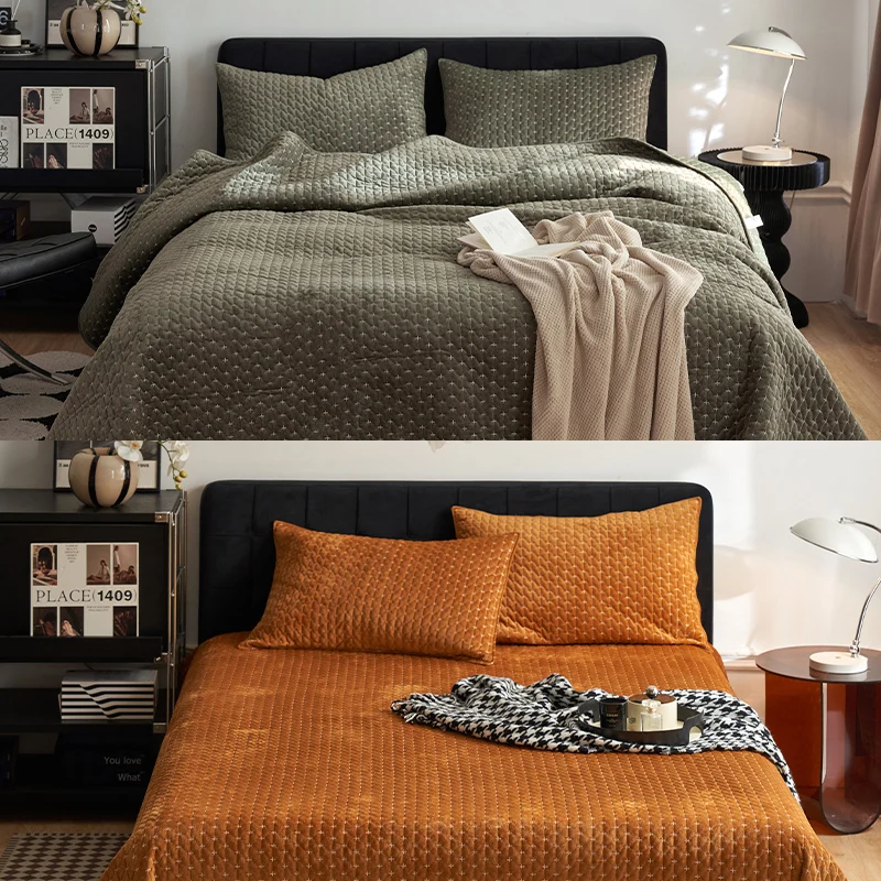 King-Size-3-Piece-Bed-Sheet-Set-Double-Sided-Soft-Fleece-Flannel-Bedspreads-Quilt-Sleep-Aid-Winter-Bed-Blanket