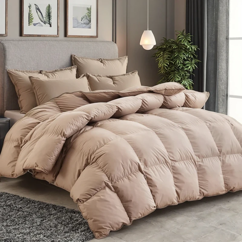 King-Size-All-Season-Duvet-Insert-Cotton-Blended-Fabric-3D-Baffle-Box-Design-Down-Duvet