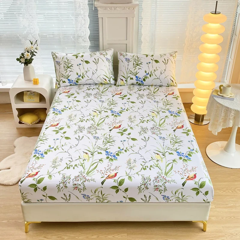 King-Size-Bed-Sheets-Set-Custom-Printed-Recycled-Microfiber-Quick-Dry-Fitted-Bed-Sheet-for-Hotel