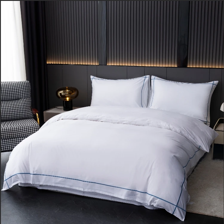 King-Size-Embroidered-Lines-Cotton-Duvet-Cover-Set-Blue-Frame