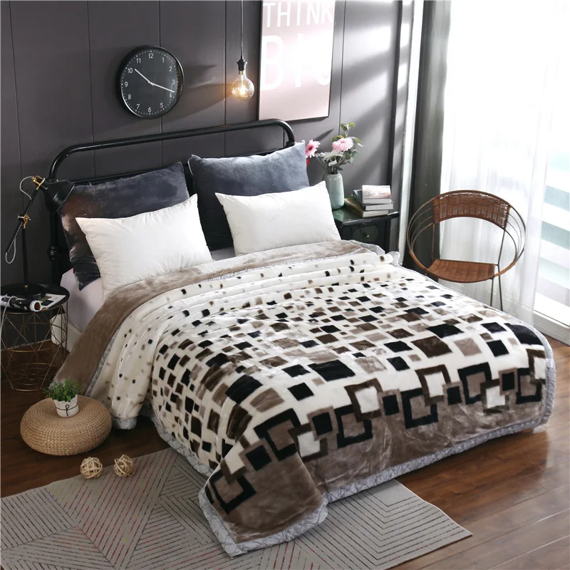 King-Size-Flower-Winter-Sublimation-Blanket-Throw-Bed-Printed-Raschel-Blanket
