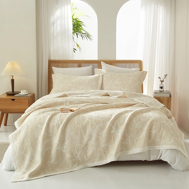King-Size-Jacquard-Bedspread-Coverlet-Quilt-Set-3pcs-Soft-Cotton-Customizable-for-Home-Use