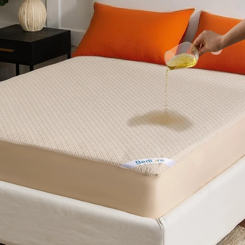 King-Size-Microfiber-Waterproof-Noiseless-Mattress-Protector-Stretchable-Pockets-Soft-Breathable-Cover-for-College-Dorm