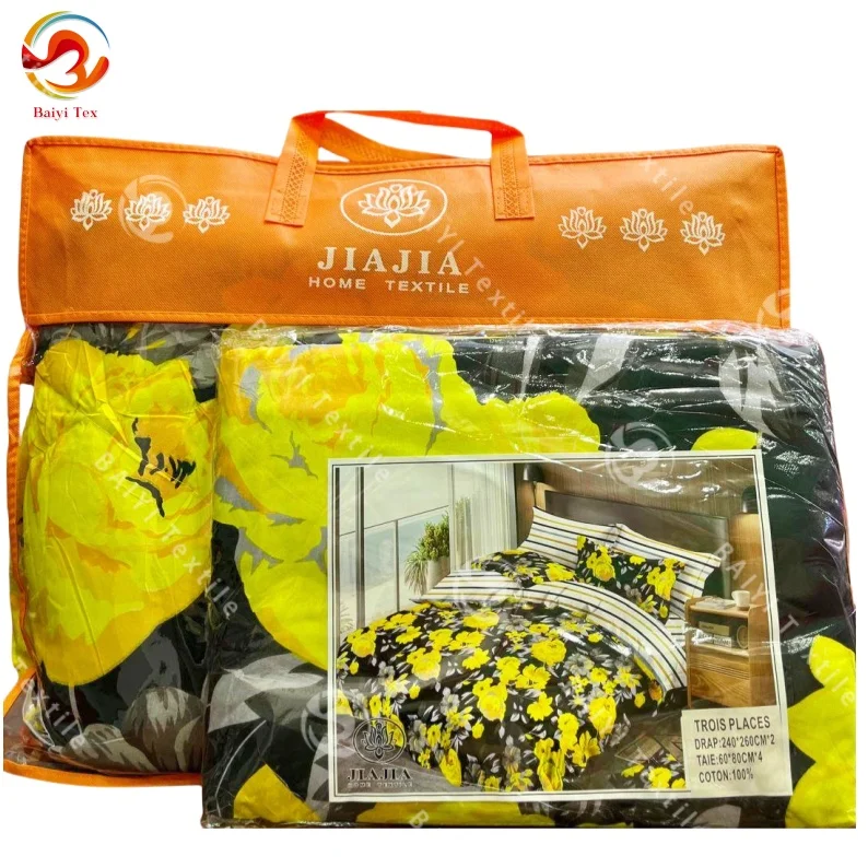 King-Size-Printed-Pattern-Comforter-Quilt-Set-1-Drap-De-Lit-1-Drap-Housse-2-Taies-Doreiller-2-Rideaux-Microfiber-Bedding-Set