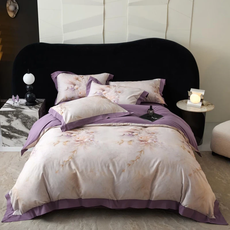 King-Size-Pure-Cotton-Bedding-Set-with-Duvet-Cover-Printed-Sheets-2-Pillowcases
