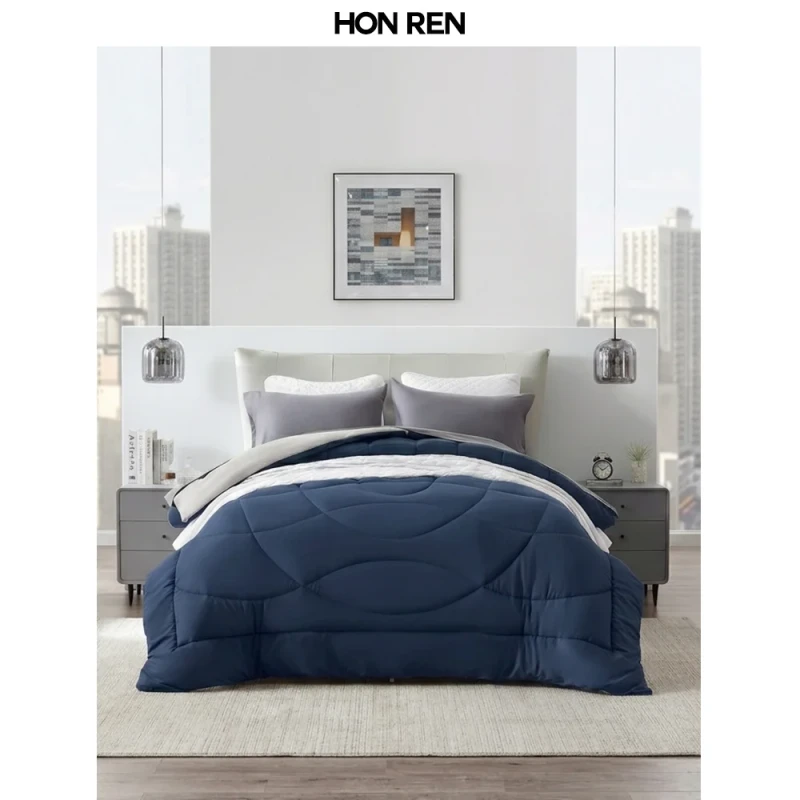 King-Size-Quilted-Reversible-Comforter-Soft-Duvet-Breathable-Down-Alternative-Comforter-for-All-Season